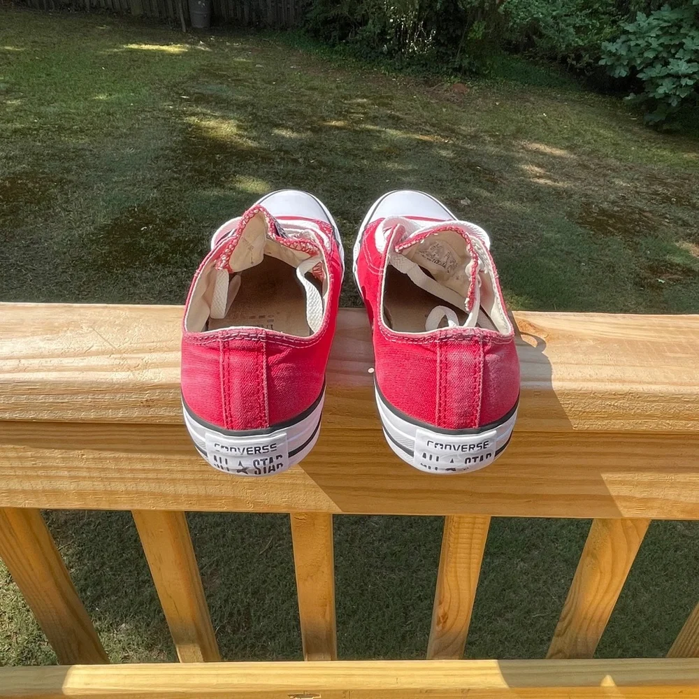 Converse Red Low-Top Canvas Sneakers - Picture 4 of 14